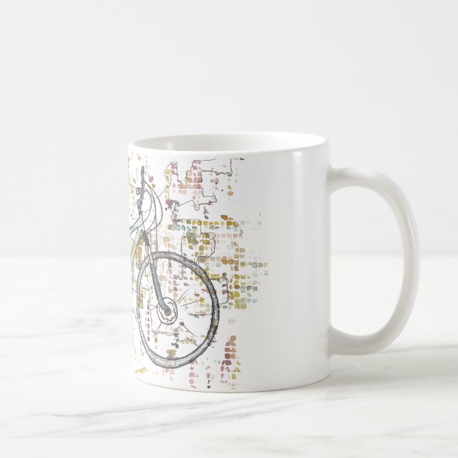 Färgglad cykelteckning kaffemugg (Höger)