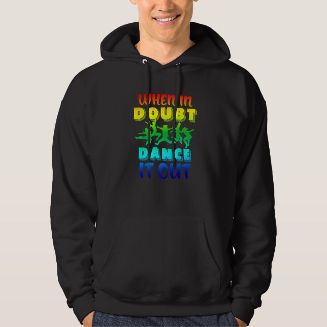 Färgglad dansinstruktör dansar  danslärare hoodie (Framsida)