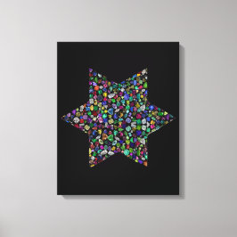 Färgglad Davidstjärna Canvastryck
