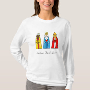 Färgglad De tre vise männen T-shirt
