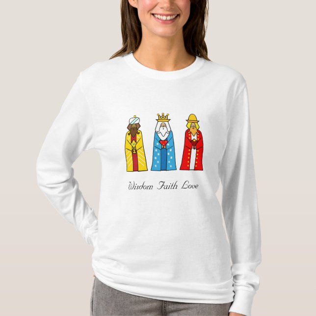 Färgglad De tre vise männen T-shirt (Framsida)