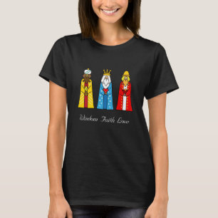 Färgglad De tre vise männen T-shirt
