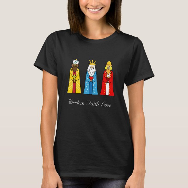 Färgglad De tre vise männen T-shirt (Framsida)