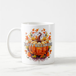 Färgglad Dekorativ Höst Halloween Pumpa Kaffemugg