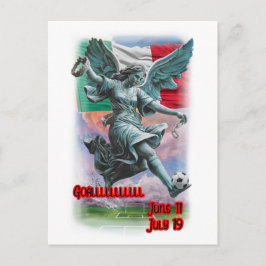 Färgglad design av Angel of Independence på en Helg Vykort