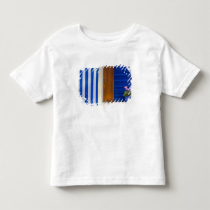Färgglad designkontrast på bostad tee