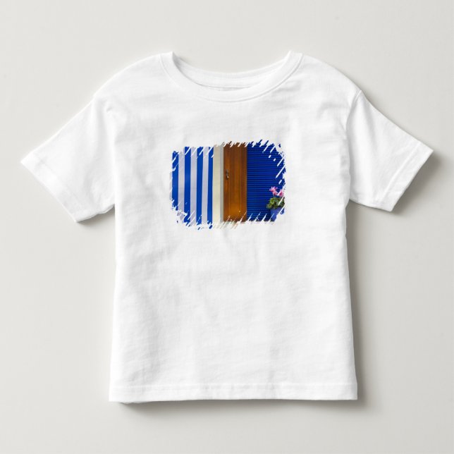 Färgglad designkontrast på bostad tee (Framsida)