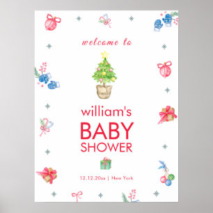 Färgglad Det är kallt utanför Baby Shower Välkomme Poster