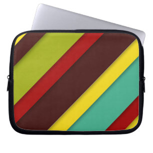 Färgglad diagonalt randig laptopfodral – Modern Laptop Fodral