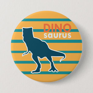 Färgglad dinosaurie jurassisk djur T-rex Knapp