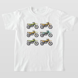 Färgglad Dirt Bikes Kollektion T-Shirt