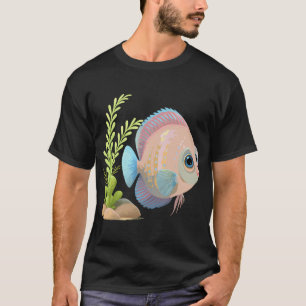 Färgglad Discusfisk Nära Växter T Shirt