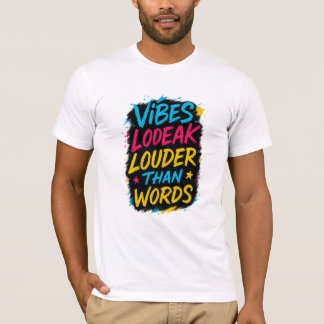 Färgglad Djärv Citat T-Shirt