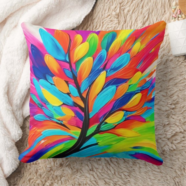 Färgglad drömmarnas träd kudde (Filt)