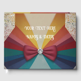 Färgglad Elegant Regnbågsbröllop Gästböcker