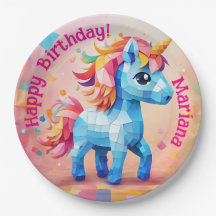 Färgglad Enhörning Pinata Födelsedag