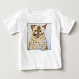 Färgglad Excentrisk Kattporträtt T Shirt