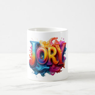 Färgglad explosion "JORY" Art Design Kaffemugg
