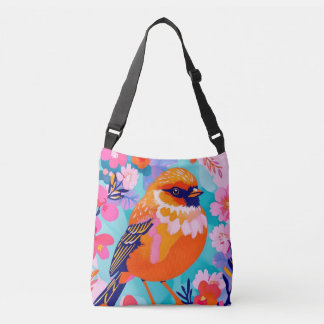 Färgglad Fågel Blommig Crossbody Väska - Söt Natur