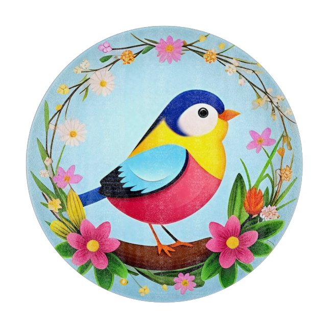 🌸 Färgglad Fågel Blommig Mysig Hemstil 🌸 (Framsidan)