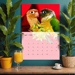 Färgglad Fågel Excentrisk Uggle Örn Tukan Papegoja Kalender