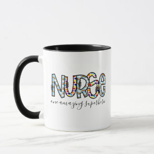 Färgglad fantastisk present för omtanke om sjukskö mugg
