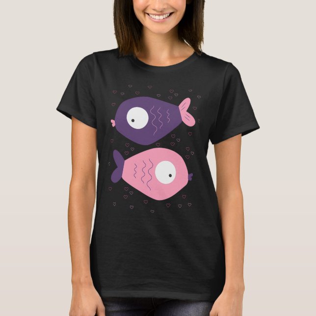 Färgglad fisk t shirt (Framsida)