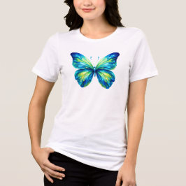 Färgglad fjäril specialdesignad t-shirt för kvinno