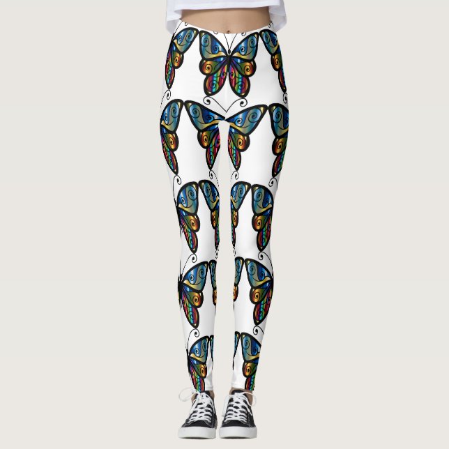 Färgglad Fjäril Thunder_Cove Leggings (Framsida)