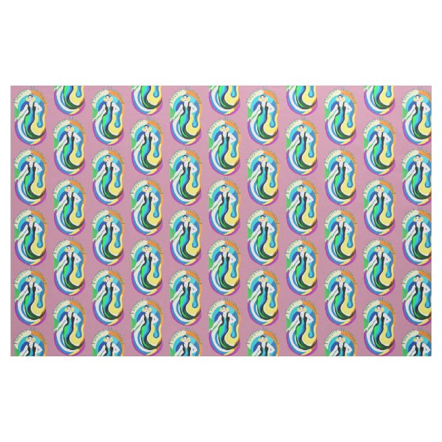 Färgglad Flapper Havsfrun Thunder_Cove  Tyg (Fat Quarter)