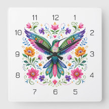 Färgglad Flok Art Kolibri