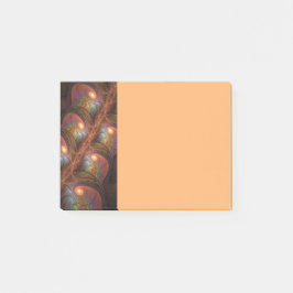 Färgglad Fluorescerande Abstrakt Trippig Brun Frak Post-it Block