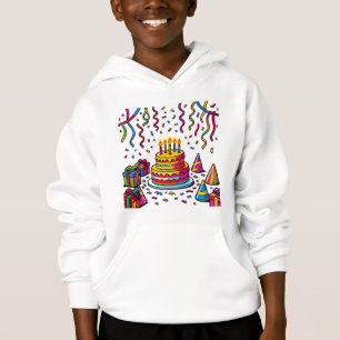 Färgglad födelsedagstårta festfirande t shirt