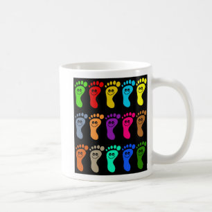 Färgglad fot kaffemugg