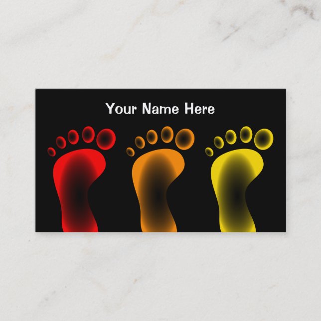 Färgglad fot visitkort (Framsida)