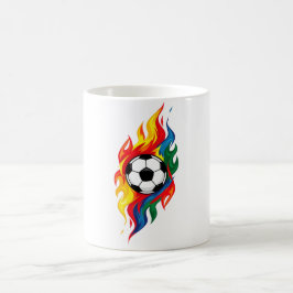 Färgglad fotbollströja | Livfull fotbollskonst Kaffemugg
