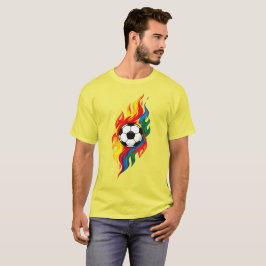 Färgglad fotbollströja | Livfull fotbollskonst T Shirt