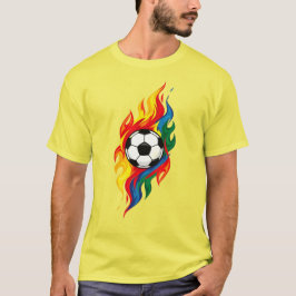 Färgglad fotbollströja | Livfull fotbollskonst T Shirt