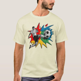 Färgglad fotbollströja med sparkdesign" t shirt