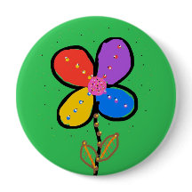Färgglad Fyrklöver Blomma Handritad Konst