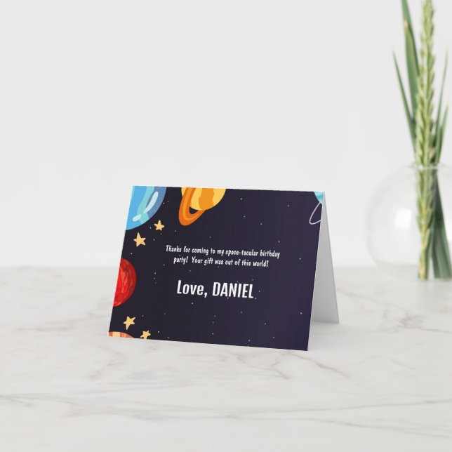 Färgglad Galaxfest Tack Kort (Framsida)