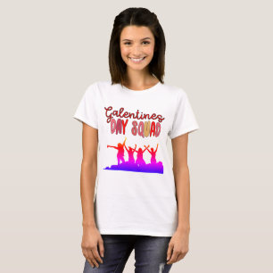 Färgglad Galentine's Day-klick Silhuett Dam T Shirt