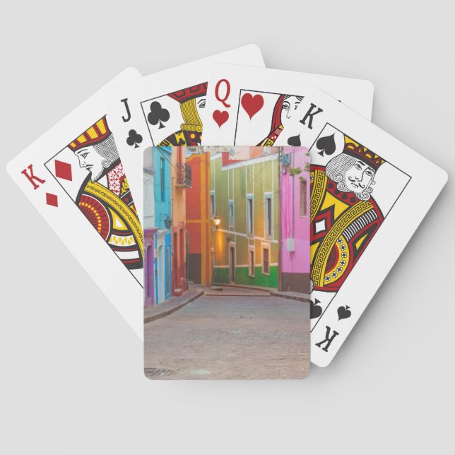 Färgglad gatuscen casinokort (Baksidan)