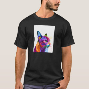 Färgglad Geometrisk Abstrakt Vilda Djur Grafisk Ka T Shirt