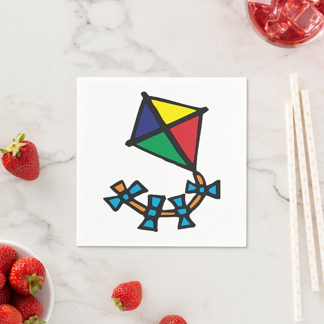 Färgglad geometrisk drake med bågsvans pappersservett (Skapare uppladdad)