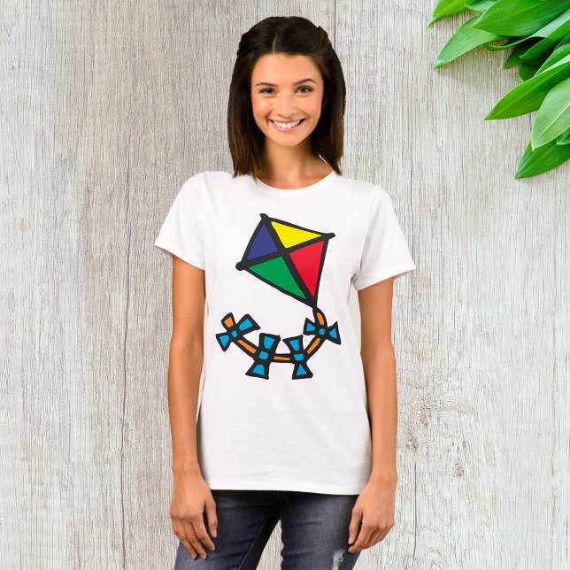 Färgglad geometrisk drake med bågsvans t shirt (Skapare uppladdad)
