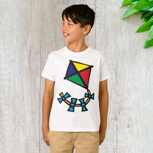Färgglad geometrisk drake med bågsvans t shirt (Skapare uppladdad)