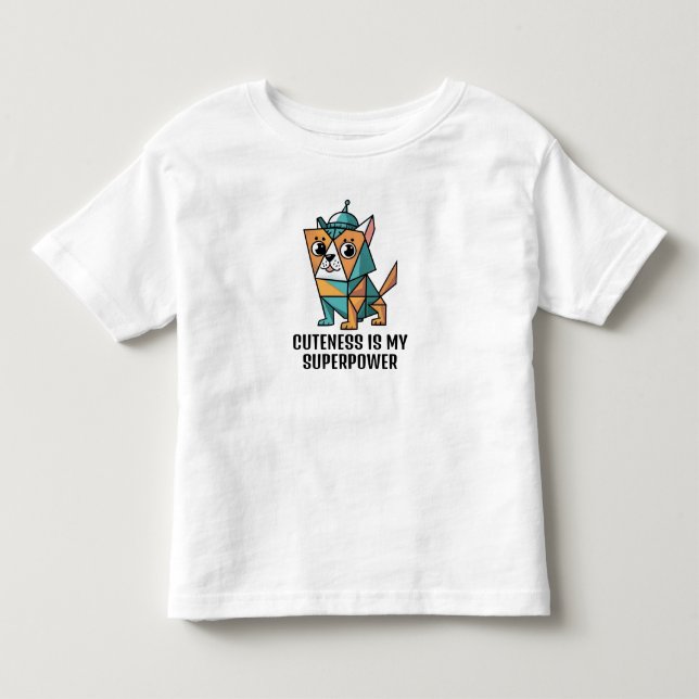 Färgglad Geometrisk Hund T Shirt (Framsida)