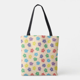 Färgglad geometrisk virvlande cirklar tote-handbag tygkasse