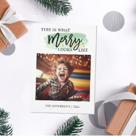 Färgglad Glad Jul Foto Julkort